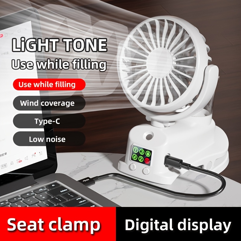   a 2 in 1 usb fan and humidifier a portable desktop fan with 4 adjustable wind   and 2 humidity levels it operates silently at 360 keeping   and comfortable at all times the misting humidifier fan is suitable for use in offices bedrooms and student dormitories details 9