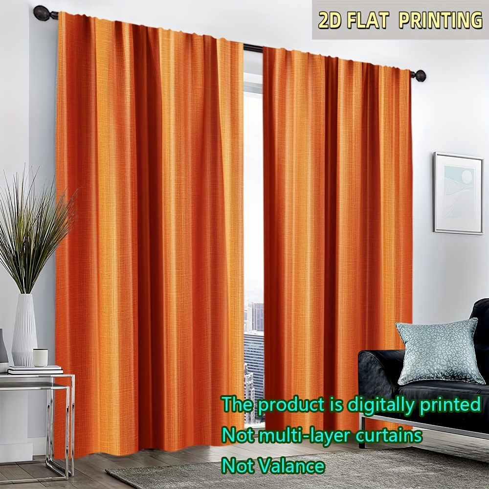 TEMU 2pcs Of Luxurious Modern Curtains- Vibrant Print Blackout Privacy Sheer Curtains, Suitable For Living Room, Bedroom, Kitchen, Bathroom- Durable