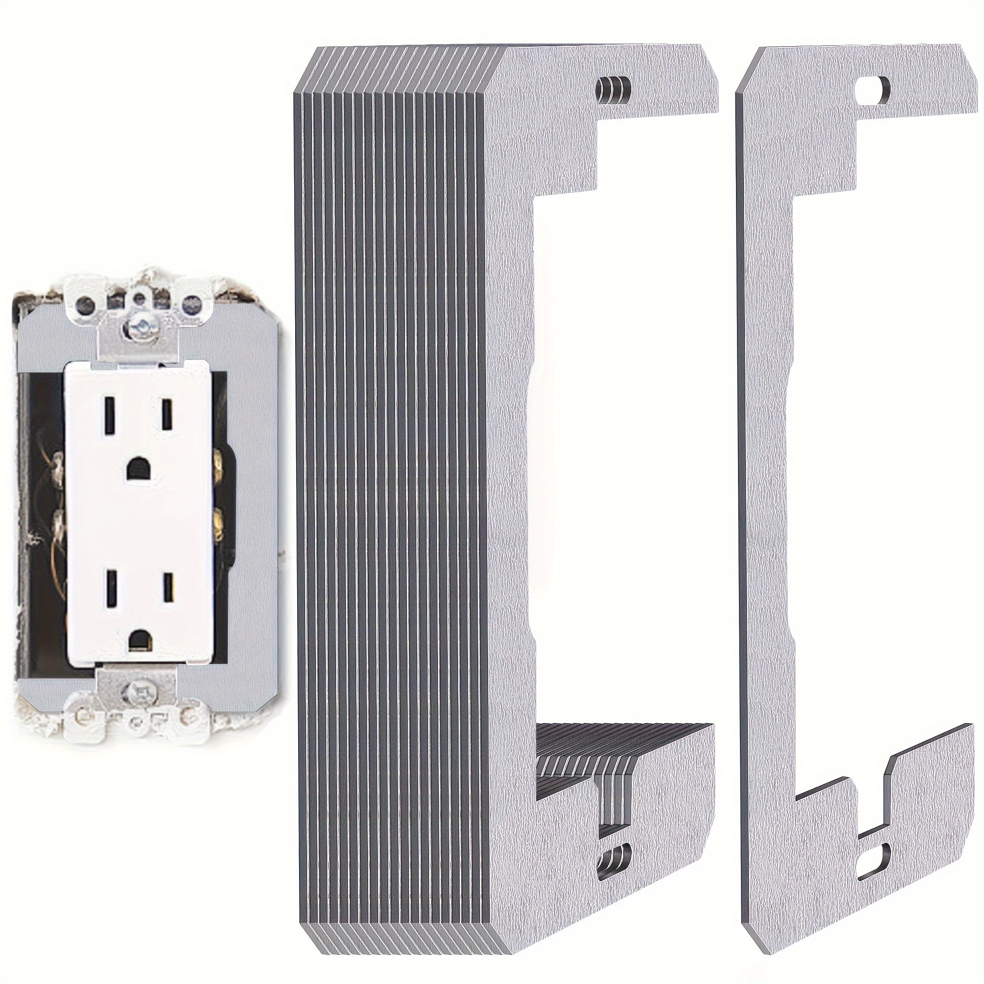 TEMU 15pcs Heavy-duty Metal Wall Plate Spacers & Leveling Shims - Electrical Outlet Device Levelers, Receptacle Spacers For Fixing Walls, Electrical