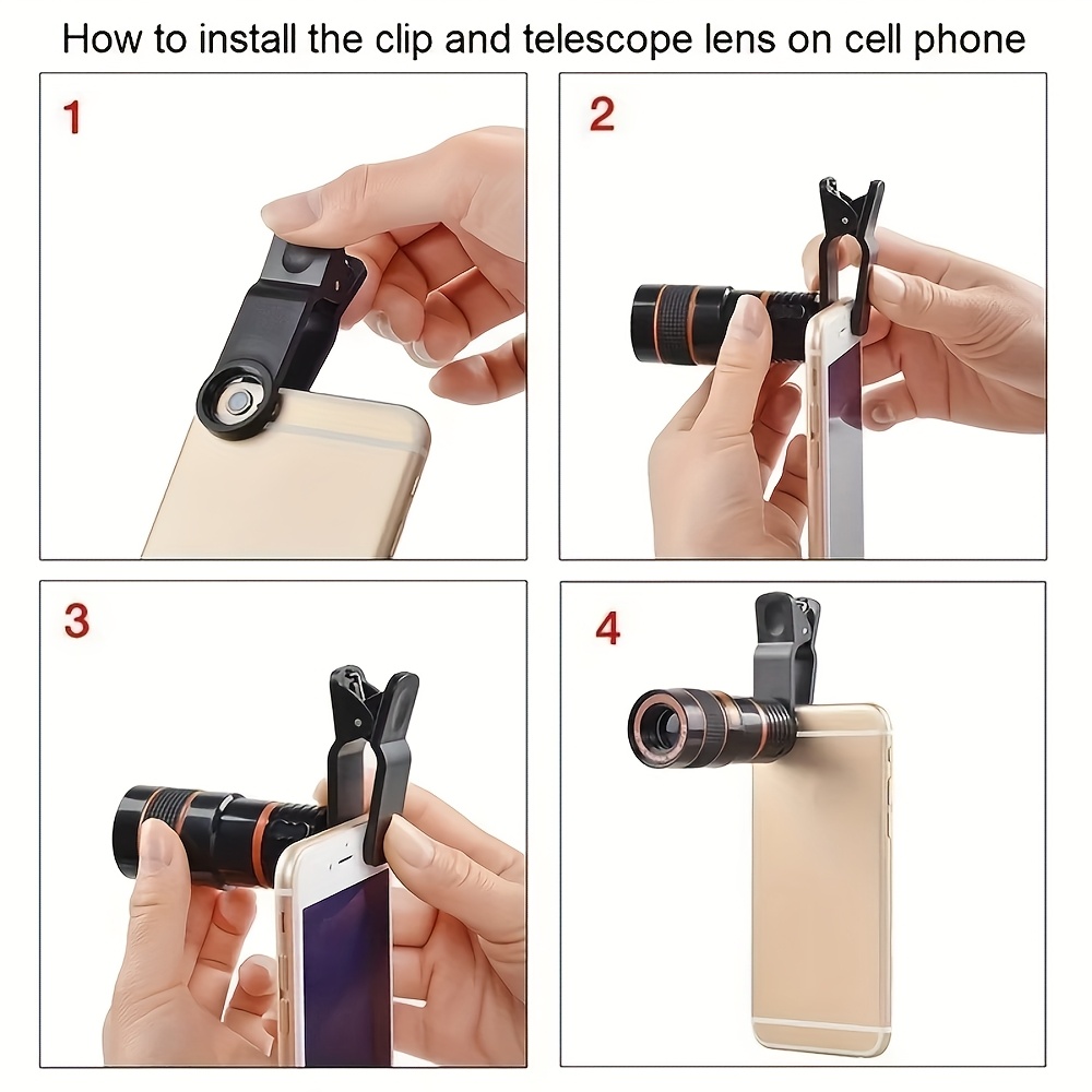 cell phone zoom lens 12x telephoto telescope head cell phone Temu