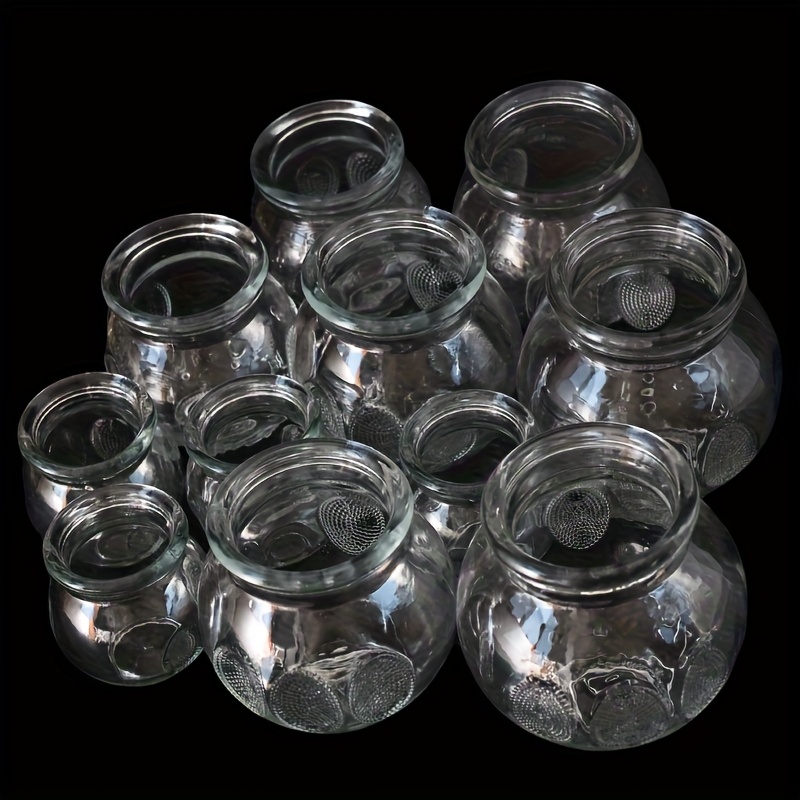 Biezs stikla banku komplekts, vakuuma bankas ar neslīdošām rokturēm, piemērots muskuļu atslābināšanai, visķermeņa lietošanai, mitruma noņemšanai, atslābināšanas rīks