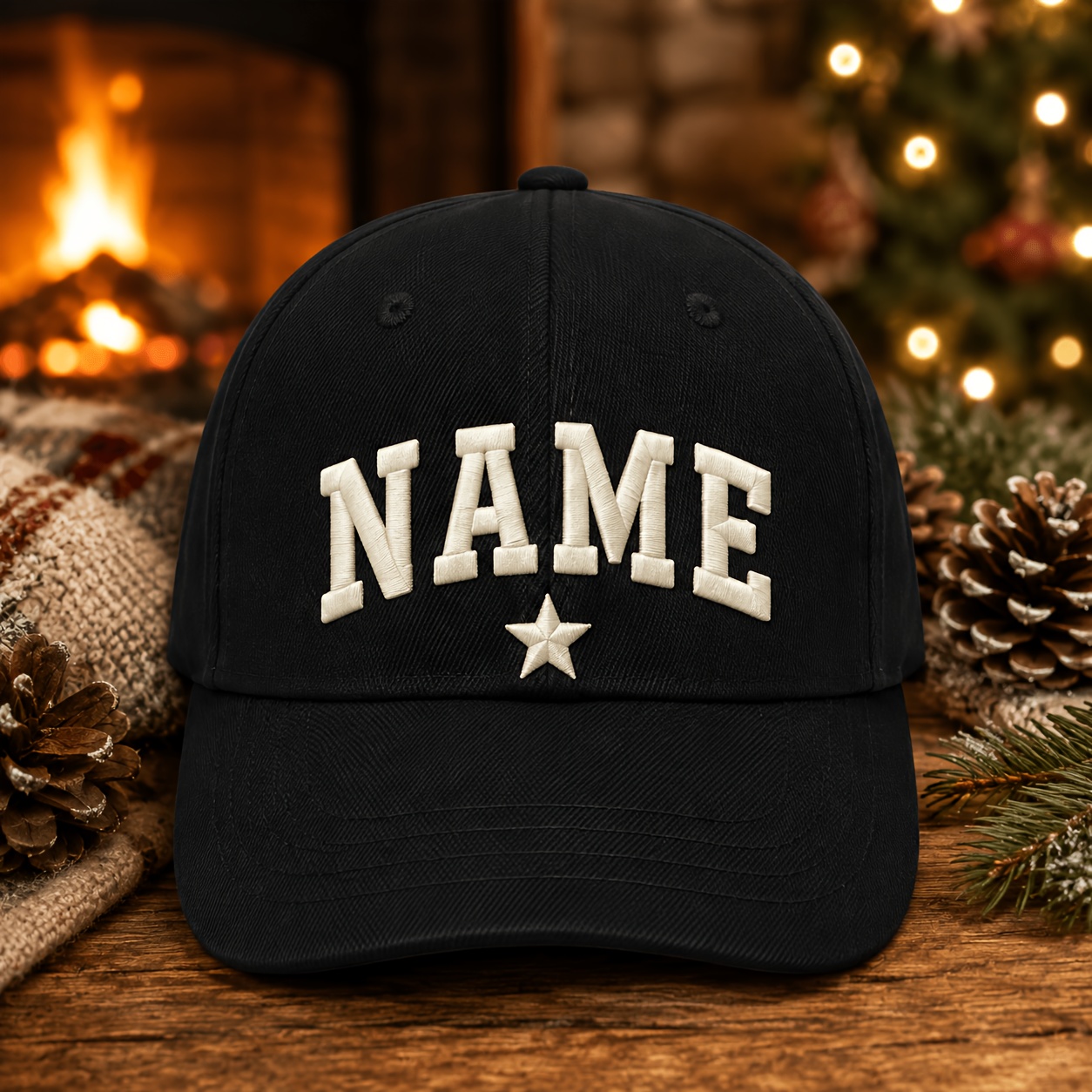 TEMU 1 Casquette de baseball personnalisée avec broderie de nom et décoration étoile, 8 couleurs au , arrière réglable, bord incurvé , pour usage ,