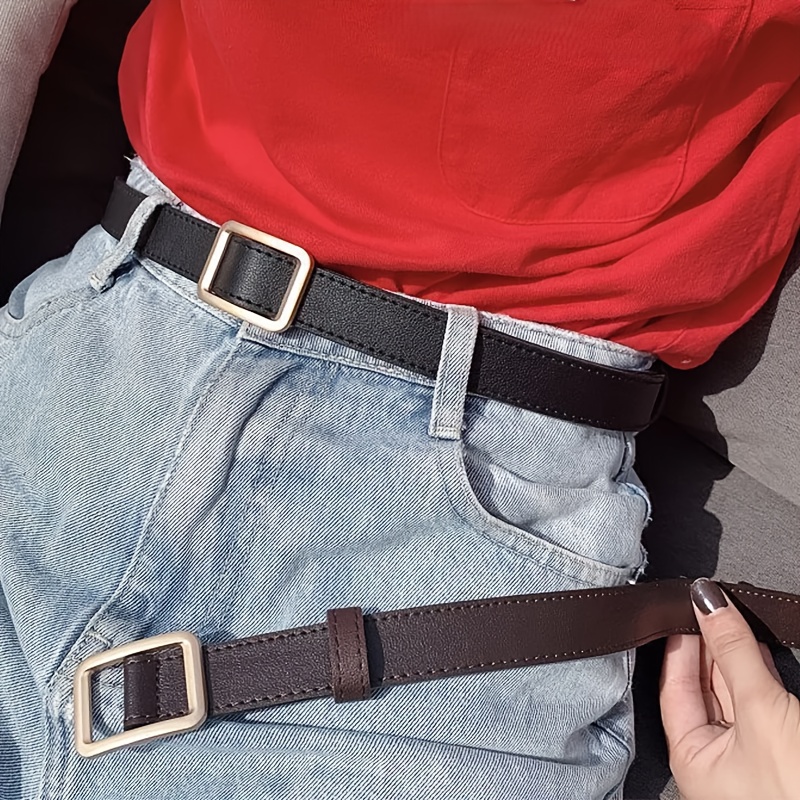 fashion womens belt non perforation free no hole - Temu display picture 1