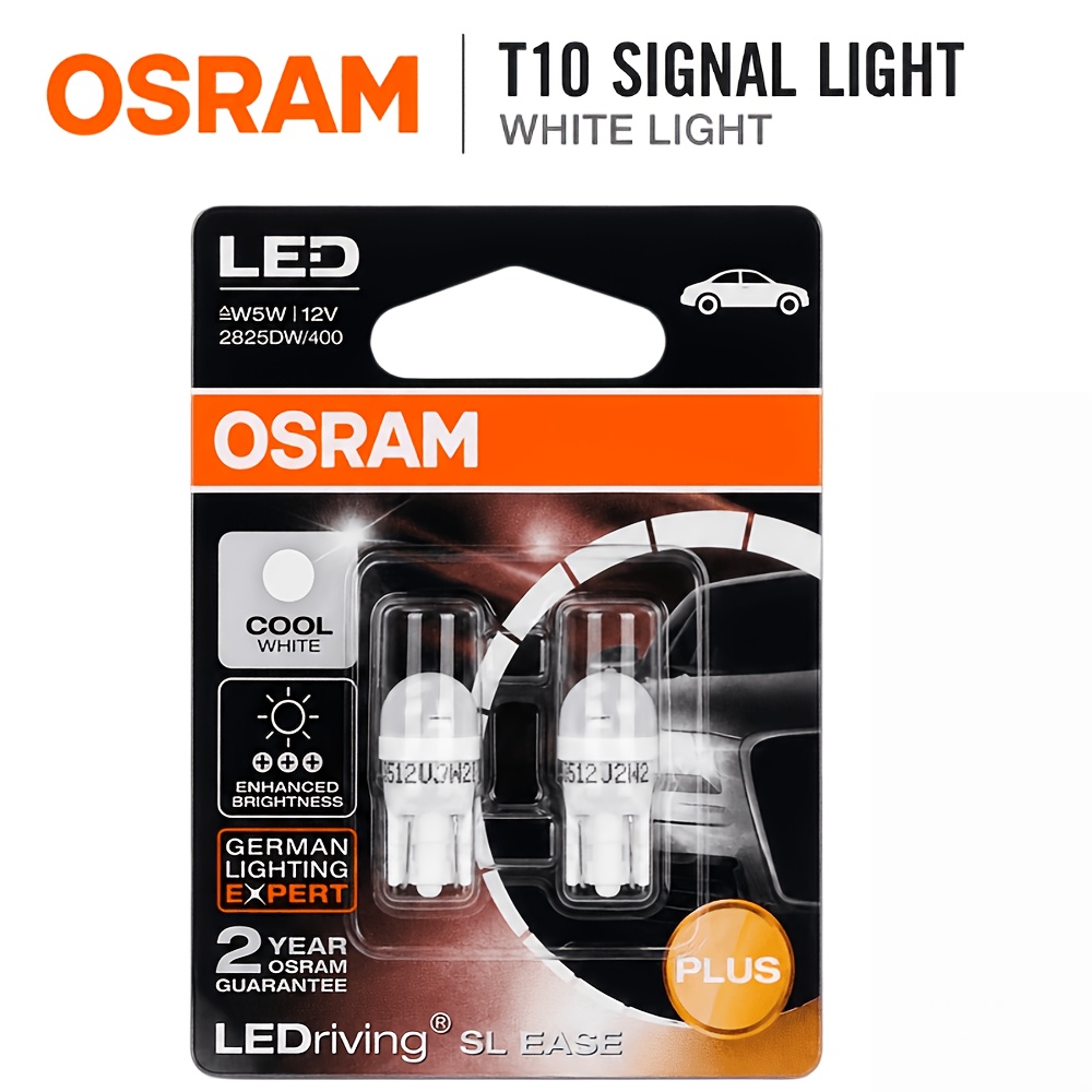 TEMU Osram 2pcs T10 W5w Led Car Turn Signal Bulbs, Plug Plug And Play, License Plate Lights Reading Map Dome Lamp, 12v, 360Â°