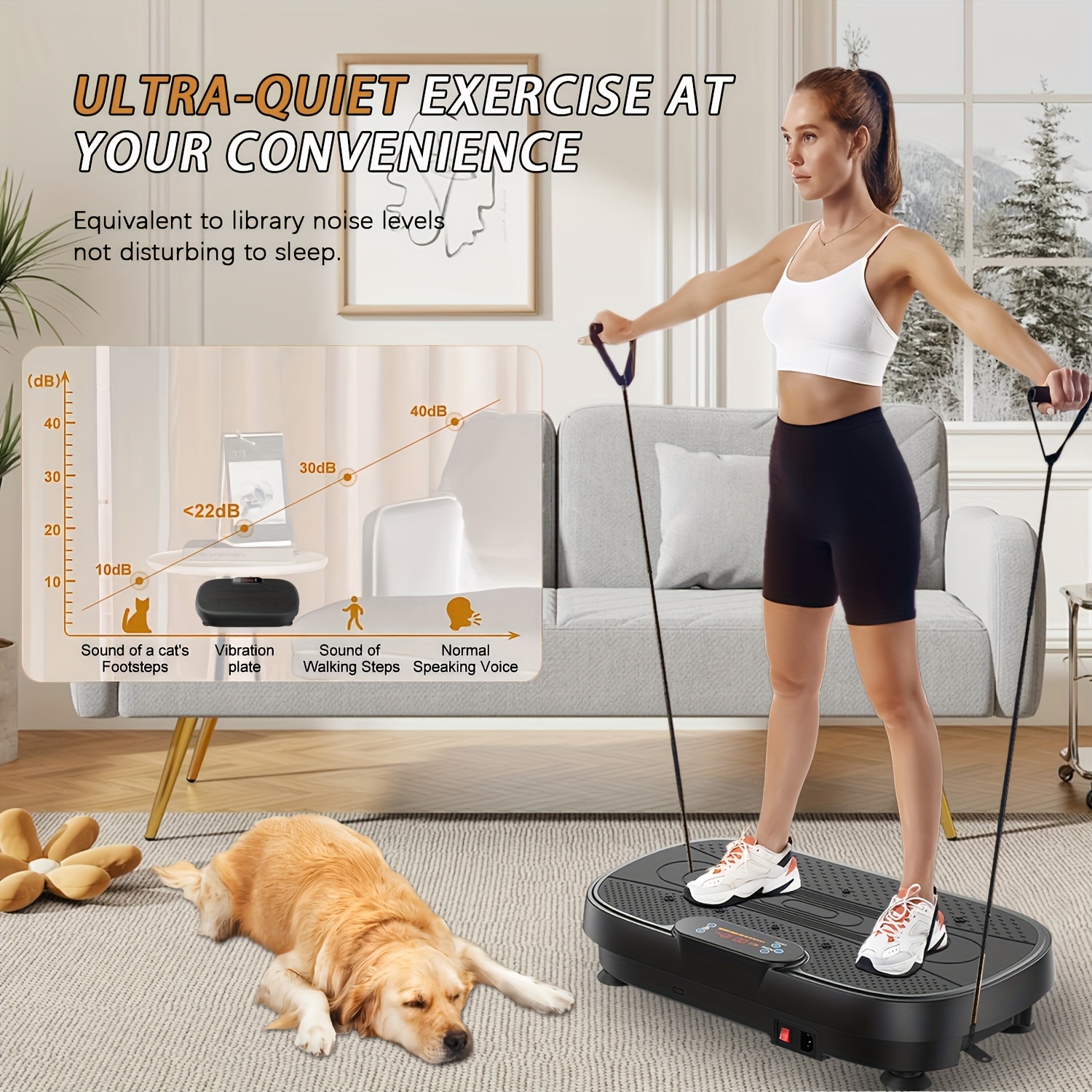 Vibration Plate/Mini Exercise Bike: Portable Under Desk Pedal Exerciser With Adjustable Resistance, LCD Display, Compact Space-Saving Design For Home & Office Leg Workouts, Without Battery