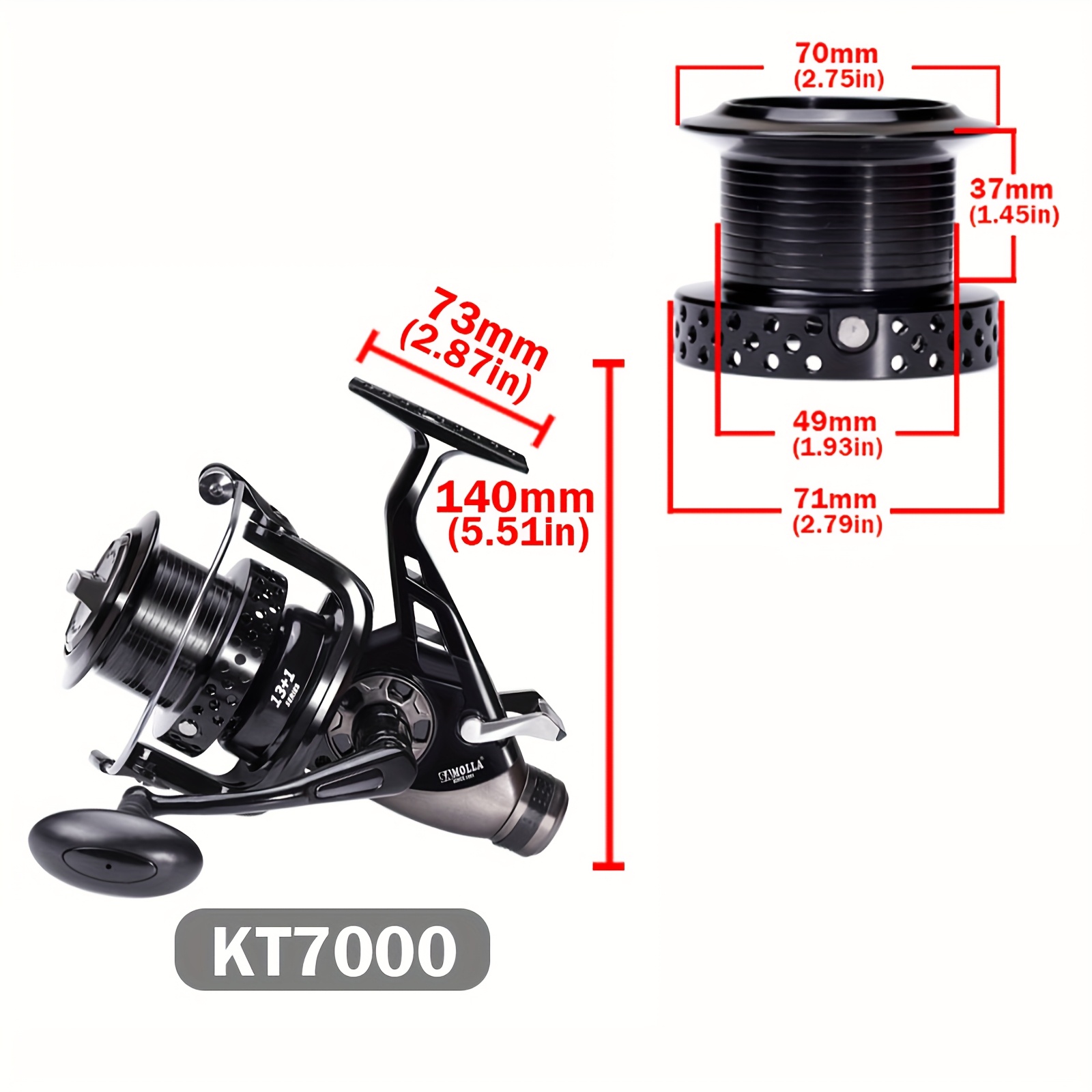 spinning reel dual brake line capacity 3000 8000 temu - Temu