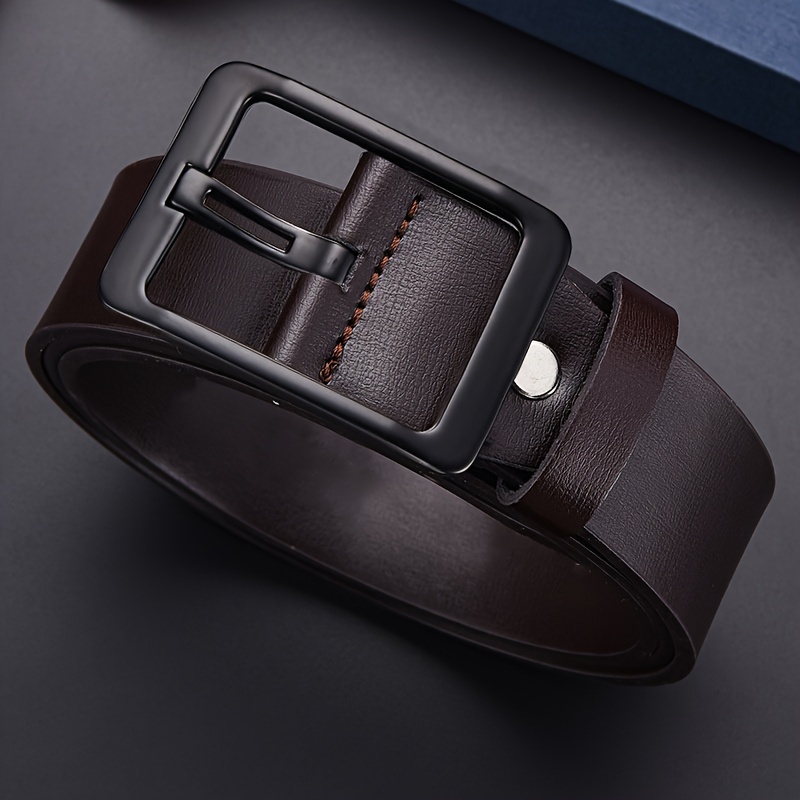 Vintage Men's Belt with Stylish Pin Buckle, Versatile Design