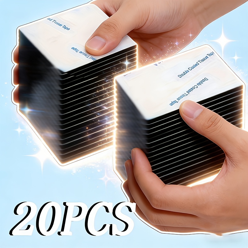 TEMU 20pcs Super Strong Double-sided Adhesive Tape 3mm - Eva Foam Heavy Duty Adhesive | 2026 /square/rectangular | Universal For Cars, Houses, And |,