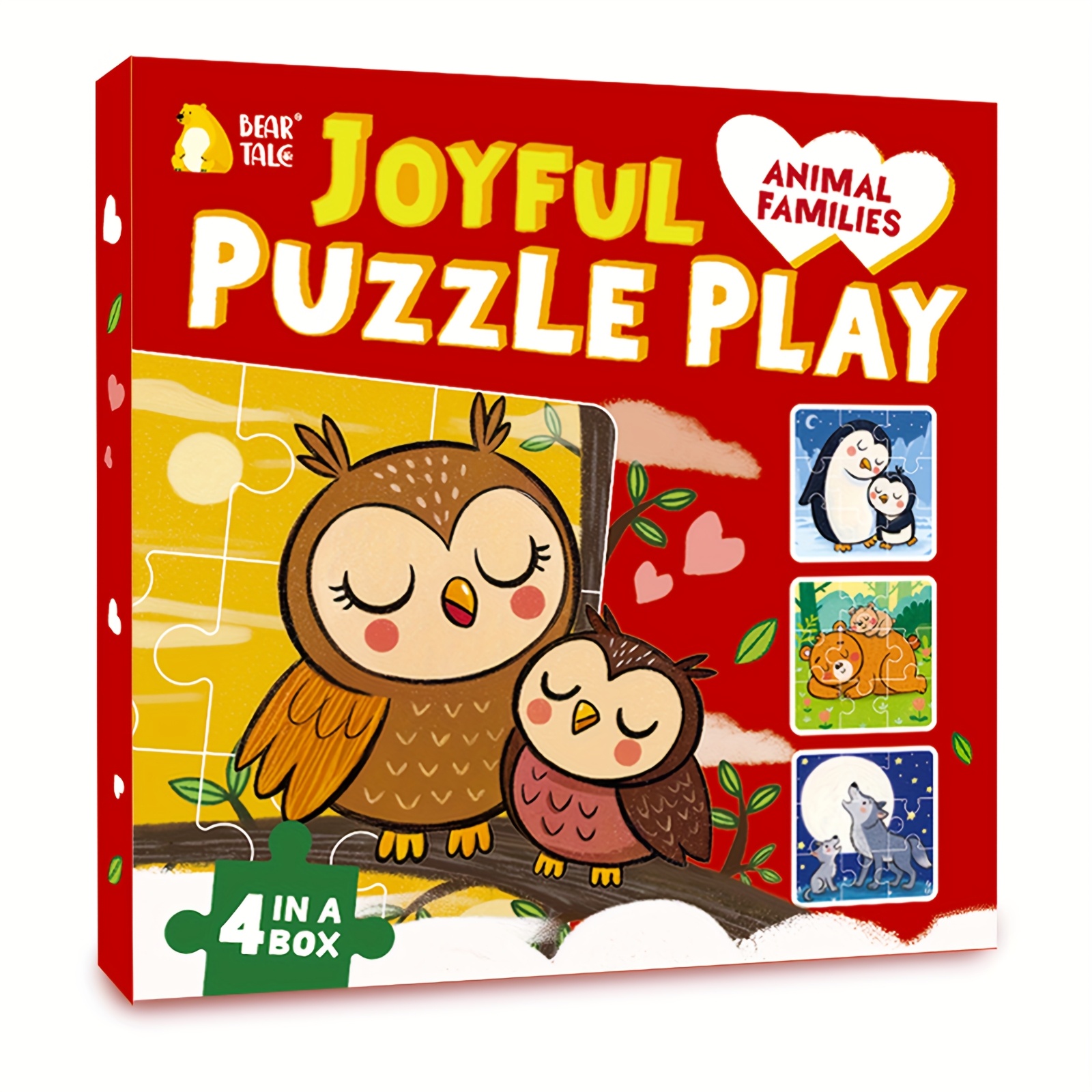 Image of 36pcs/box Parent-child Animals Jigsaw Puzzles For Kids, Cute Cartoon Early Learning Toy, Coordination & Motor Skill, Travel Toys, Bedtime Game, , Back To School/summer Holiday Gift