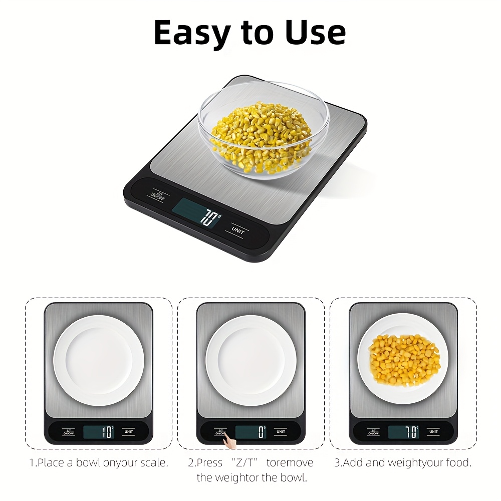 báscula de cocina de gran capacidad y precisión, a alimentos