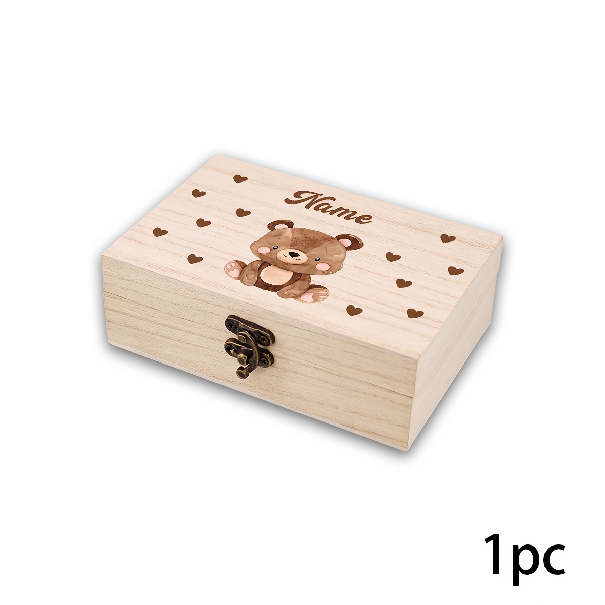 TEMU Custom For Keepsake Box With Name And Cute Animal Design, Personalized Memory Box, Customized Storage Box For Letters, Customizable Gift For