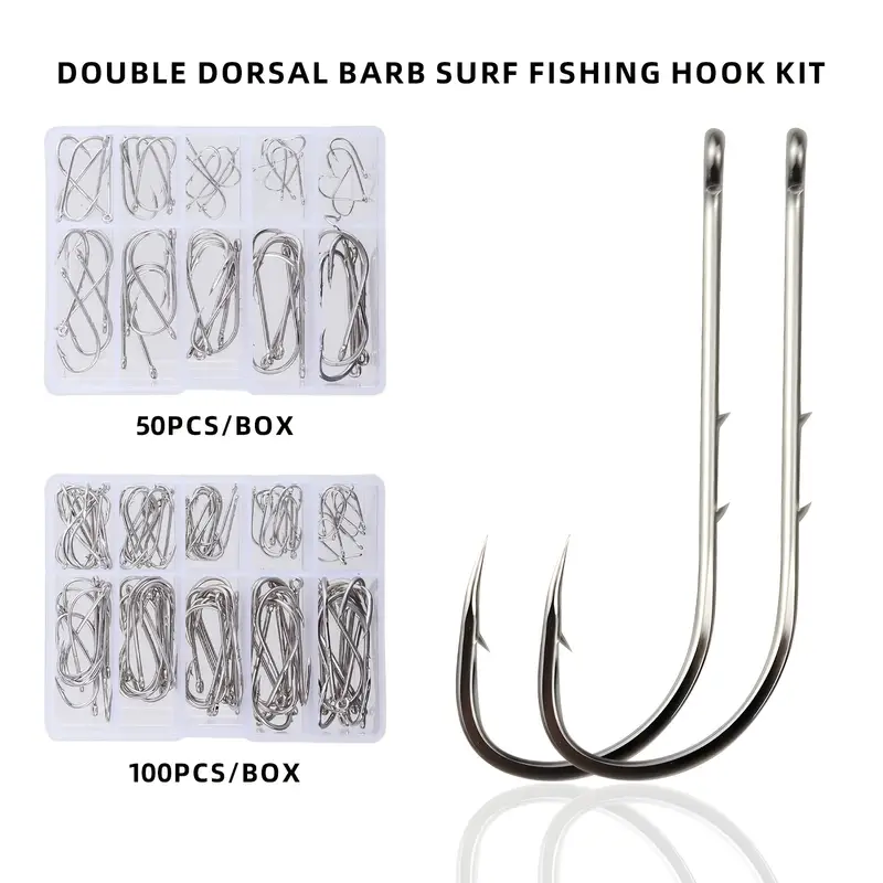 double sided fishing hook HARAY 20pcs/Pack Fishing Hooks Fishing Hooks Barbed Carp Fishhook for Soft Lure High Carbon Steel Duple Hooks Fishing Pliers (Color : 2#) : Sports & Outdoors targeting Big Tuna China Professional China Decoy Drop