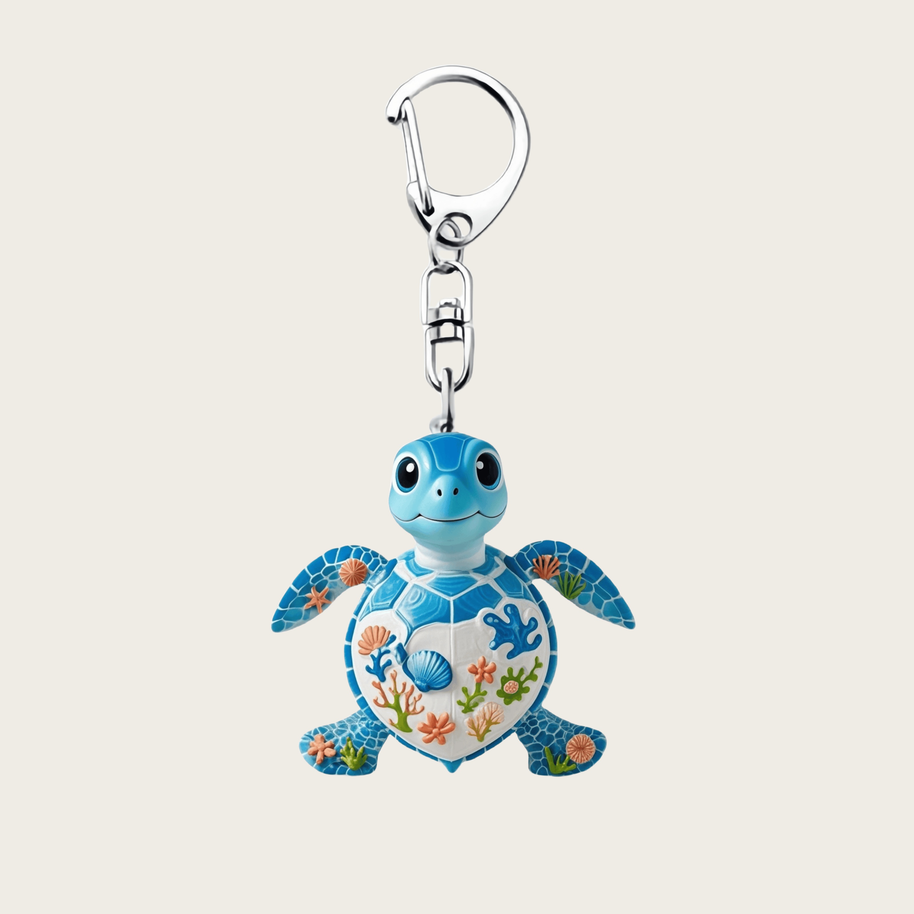 

Nuanhxy Cute Cartoon Turtle Keychain - 2d Acrylic Pendant, Double-sided Design With Seaweed Patterns, Lobster Clasp - Bags & Phones, Ideal Valentine's Gift, Turtle Decor