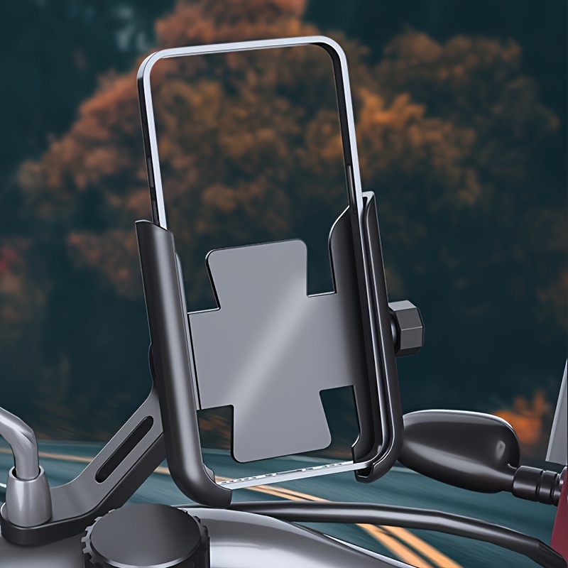 E-shop Hergestellt aus ABS-Material, der 360 Grad verstellbare Universal-Motorrad-Handyhalter mit TPU-Touchscreen-Handgriffclip ist geeignet für 4-6,8