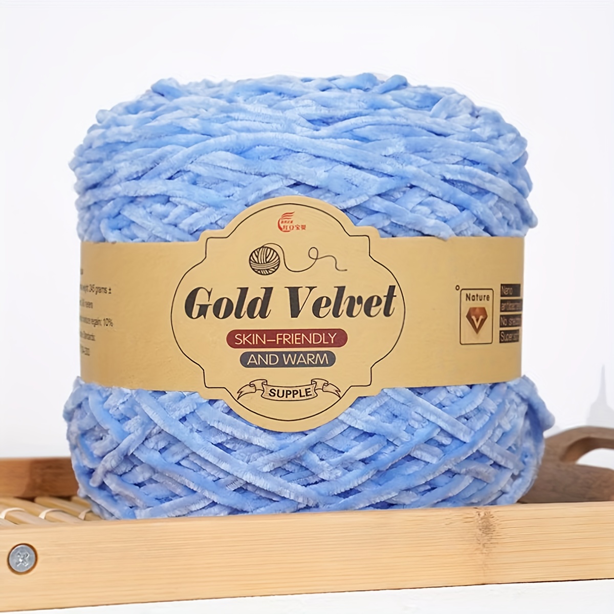 2 Pack 100g/Ball Soft Chenille Yarn Velvet Blanket Yarn Thick Fluffy Plush Yarn For Crocheting Hand Knitting Weaving Sweater Shawl Scarf Gloves DIY Craft
