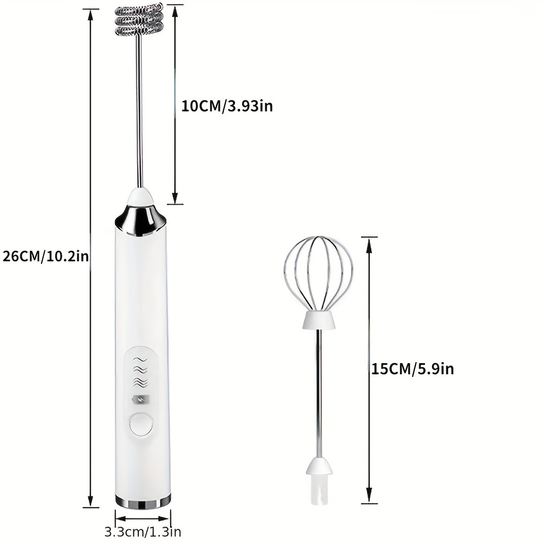   restaurant and kitchen with this powerful electric handheld frother usb charging with 2 stainless steel stirring rods   speed frother suitable for beating eggs slush   fruit puree   cappuccino hot chocolate   etc all very   details 7