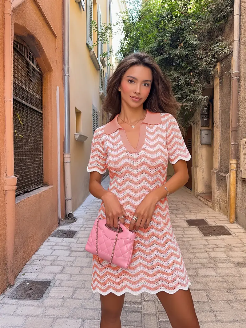pink and white casual dress Casual Charm Pink Pastel Floral Dress Large