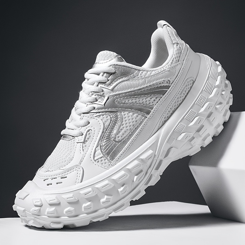 49#V2025 Spring Tire Shoe Mesh Upper Thick Sole Tire Shoe Mesh Upper Thick Sole Athletic Trendy Shoes Casual Dad Shoes
