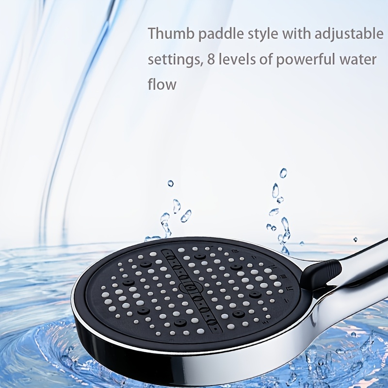 8-Position Shower Head Combo Set with Universal Shower Hose