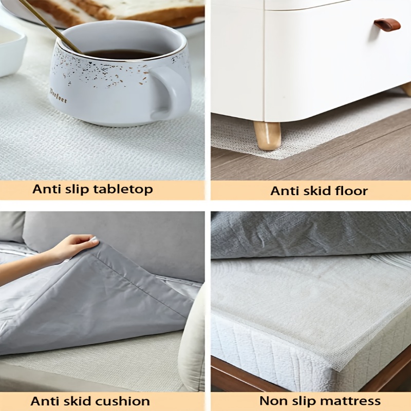 pvc non slip mattress protector   easy clean non woven mesh with non woven mesh for sofa carpet and yoga mat for home use details 3