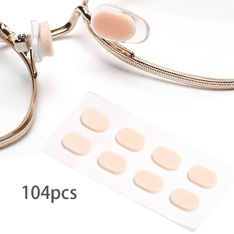 104pcs Soft Foam Glasses Nose Rest Eva Self-adhesive Anti-slip Non-pressure Nose Pad Super Soft Anti-slip Anti-sag Pad | Nose Bridge | Self-adhesive Type Applicable To All Types Of Glasses
