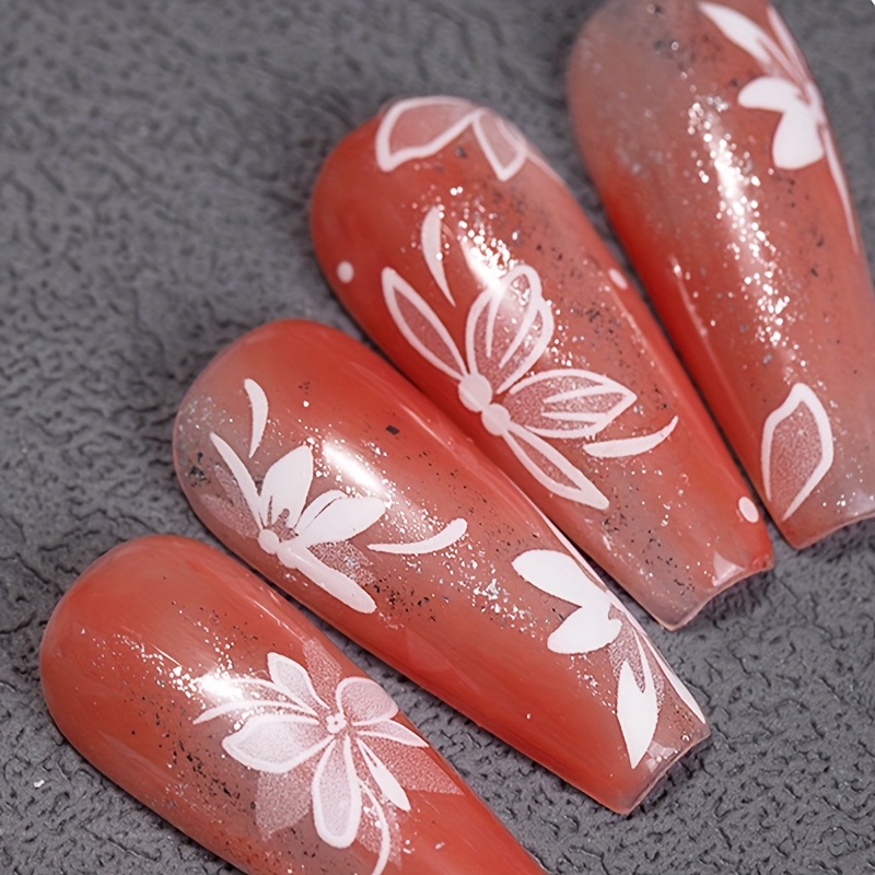 2 Sheets of Elegant Magnolia 3D Nail Stickers