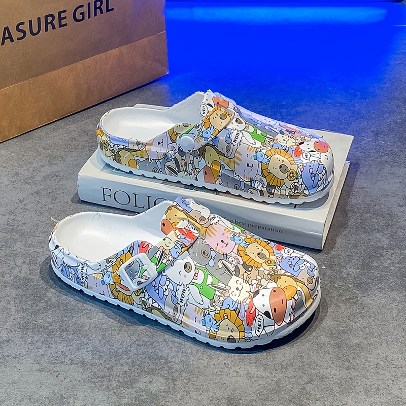 zuecos moda mujer estampado dibujos animados duraderos Temu Ecuador