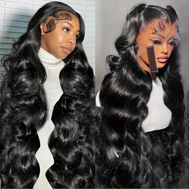 body wave lace front wigs human hair 200 density 13x4 hd - Temu display picture 2
