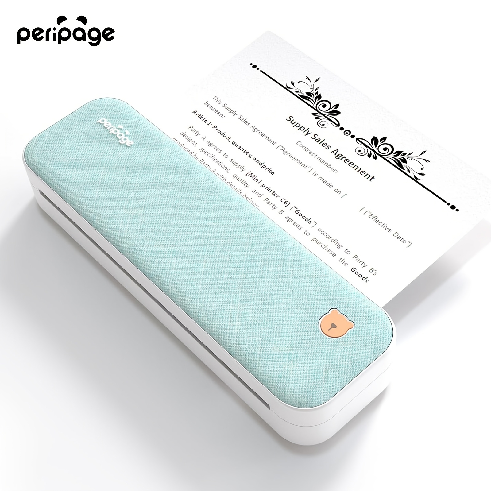 TEMU Peripage Wireless Thermal Printer, Supporting 21.59 Cm × 27.94 Cm Us Letter Size. Portable Wireless Travel Printer, Inkless Printer, Compatible