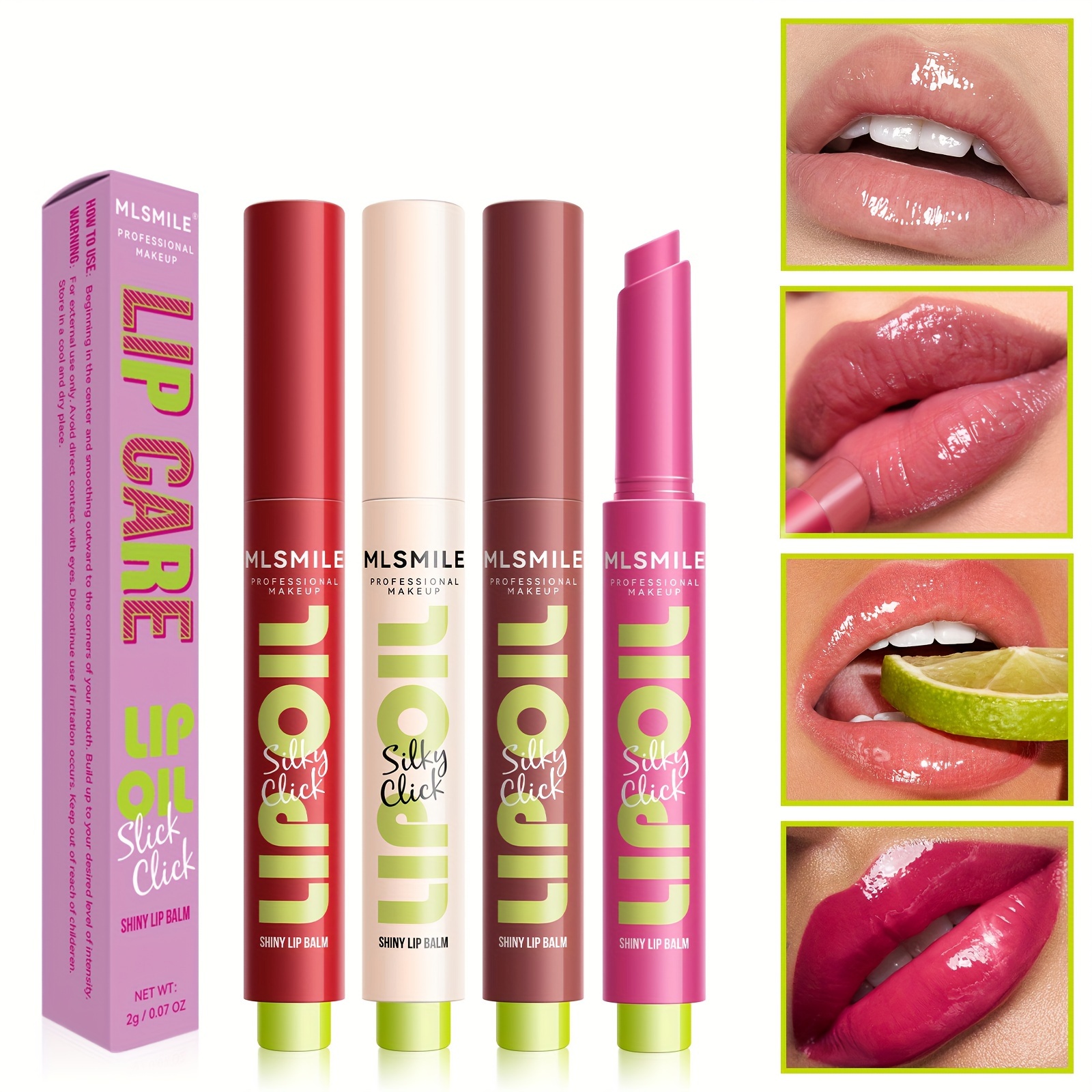 

Silky Click Lip Care – Hydrating Solid Lip Gloss With Mirror Shine, Lipstick Oil In Multiple Shades, Easy Press & Glide Application, Long-lasting Lip Makeup