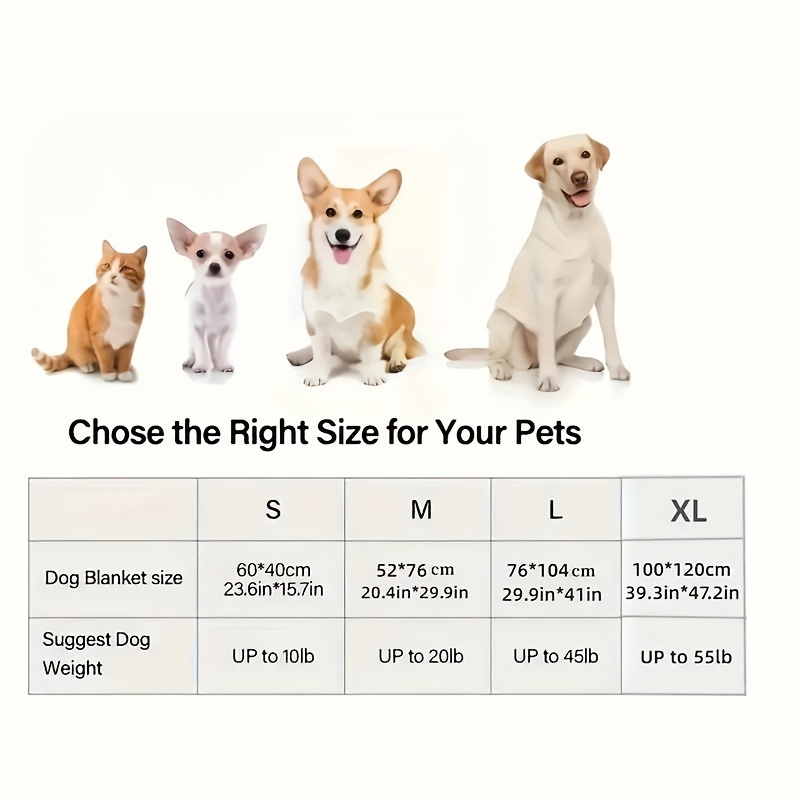 3-Pack Thickened Warm Pet Blankets with Paw Print Pattern