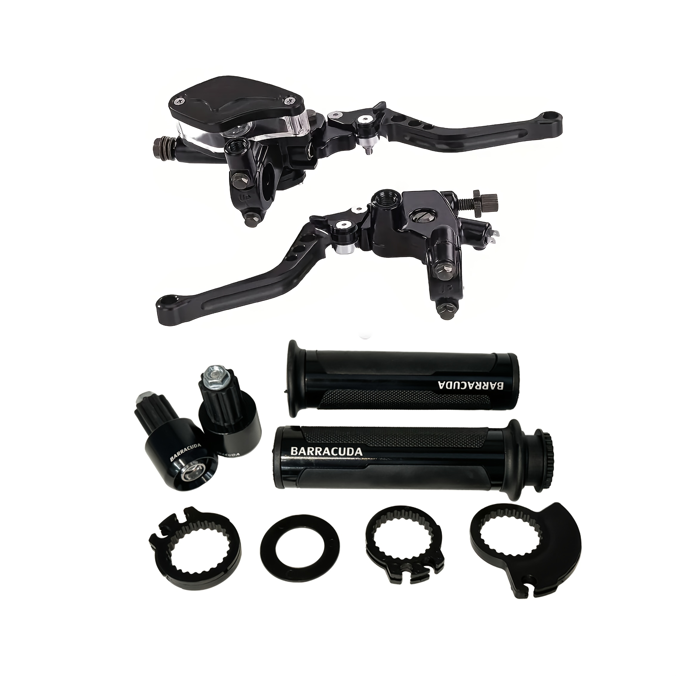 TEMU Universele Motorfiets Rem Koppeling Pomp Stang Combinatie Kit, 7/8 "/22Mm Dubbele Hydraulische Hoofdremcilinder Reservoir, CNC Links En Rechts