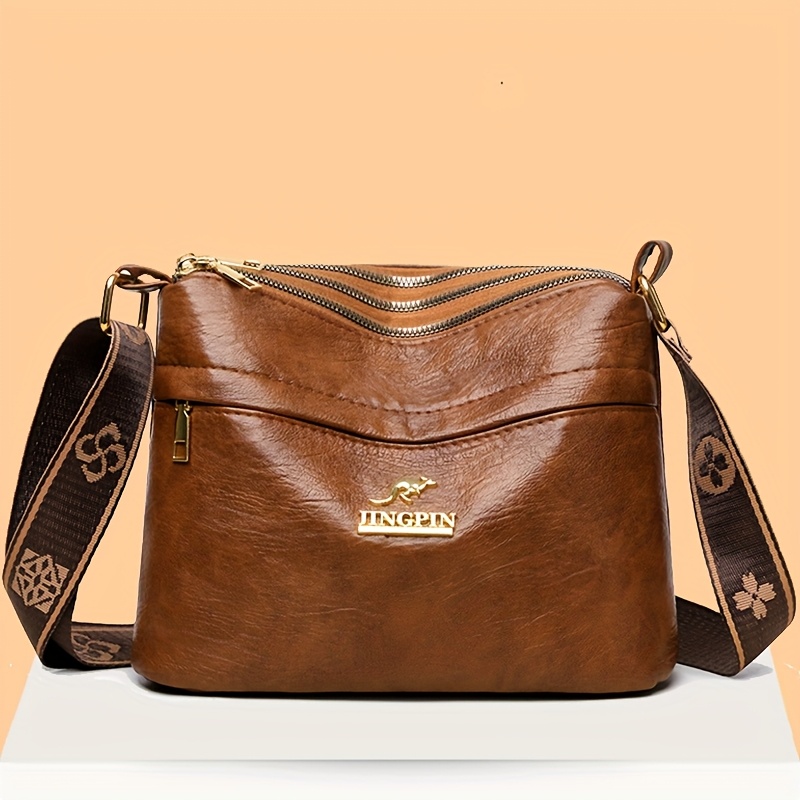 vintage crocodile pattern shoulder bag women multi - Temu