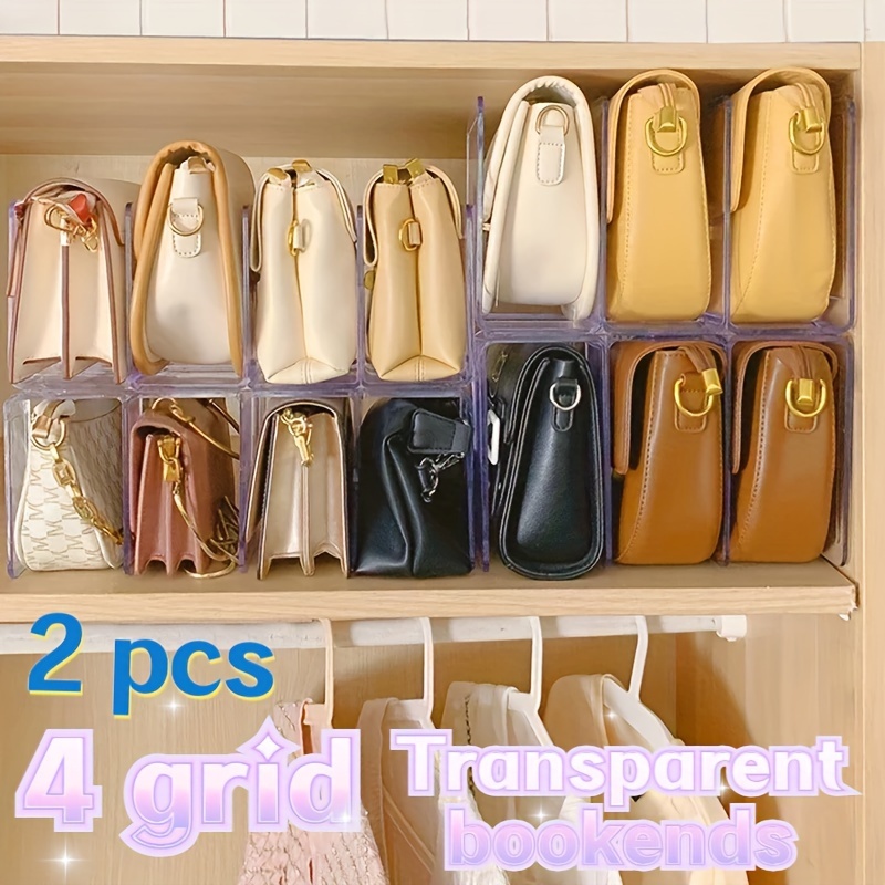 

2- Clear 4- Purse Organizer, Closet Divider For , ( Organizers)