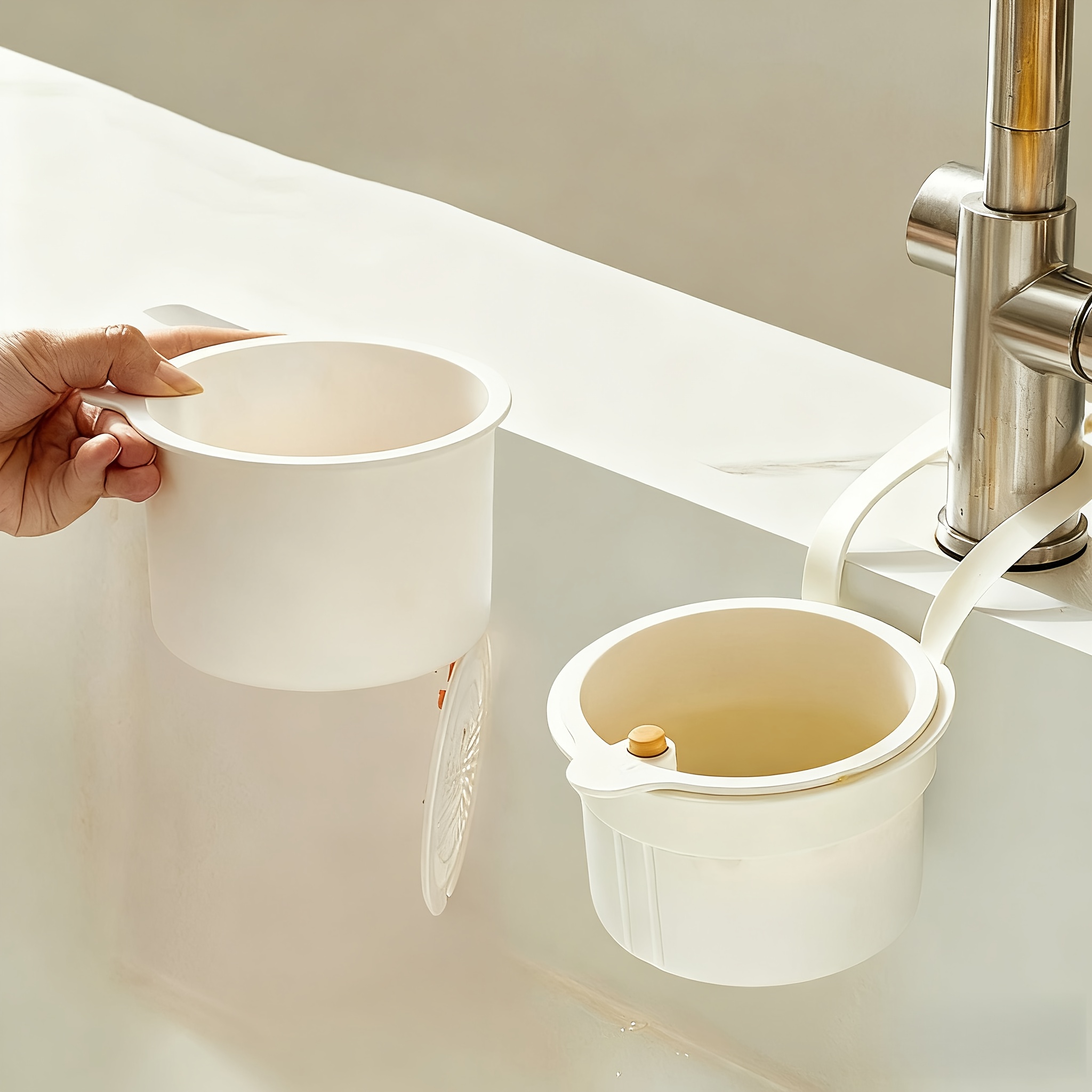 1 pieza de escurridor tipo presión, cesta filtradora de restos de comida, escurridor de fregadero, soporte para plantas de cocina, escurridor de grifo, escurridor desmontable, almacenamiento de cocina, soporte escurridor para esponja, soporte escurridor para paño de cocina, escurridor dispensador de