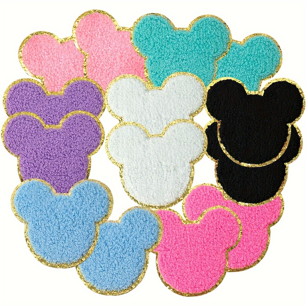 

14pcs Mouse Chenille Patch Set - Diy Decorative Appliques For Clothes, Jeans, Hats & Backpacks By Axen