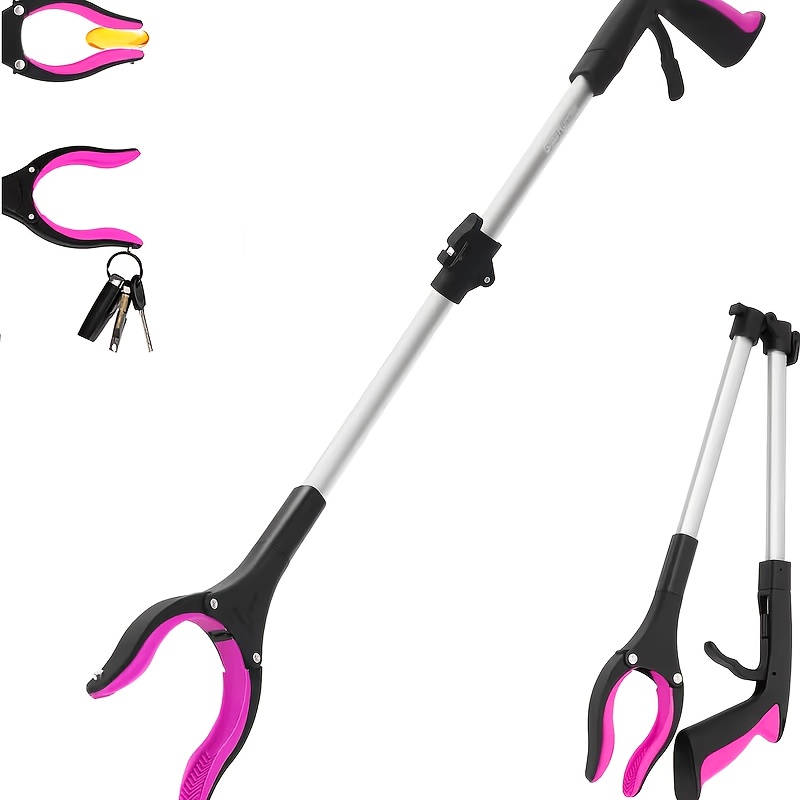 E-shop Faltbares, extra langes Greifwerkzeug mit drehbarer Klemme und starkem Magnet, ideal für ältere und behinderte Menschen, multifunktionales