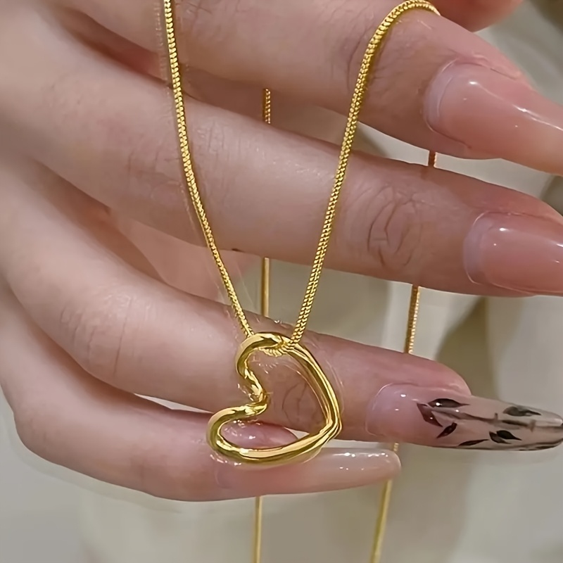 TEMU 1 Regalo Valentino Collana con Pendente a Cuore in Acciaio Inossidabile