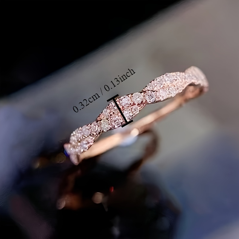 Eternal Interlaced Zirconia Ring for Women