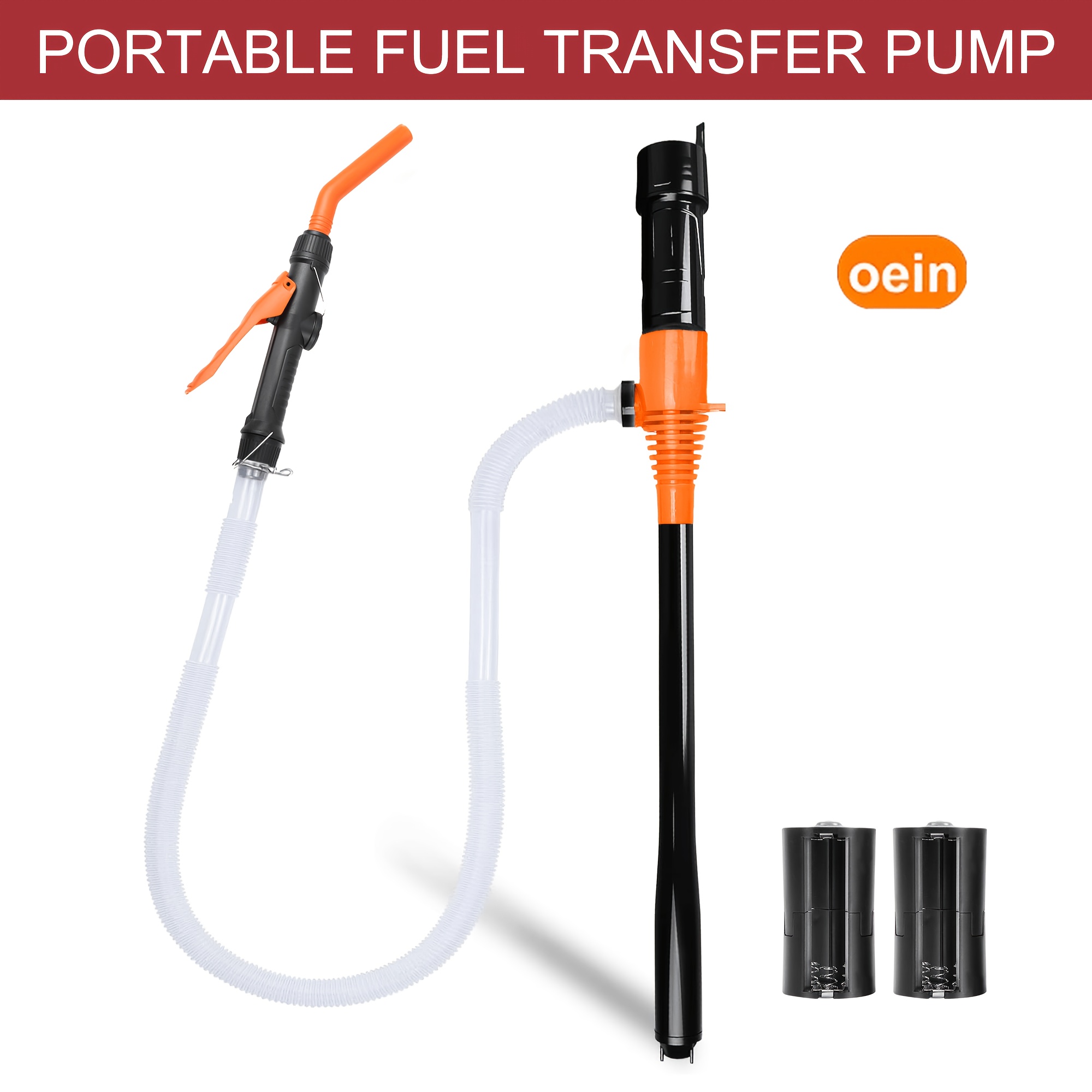 portable power battery pump battery powered siphon fuel transfer pump universal fit for gasoline car portable fuel transfer pump
