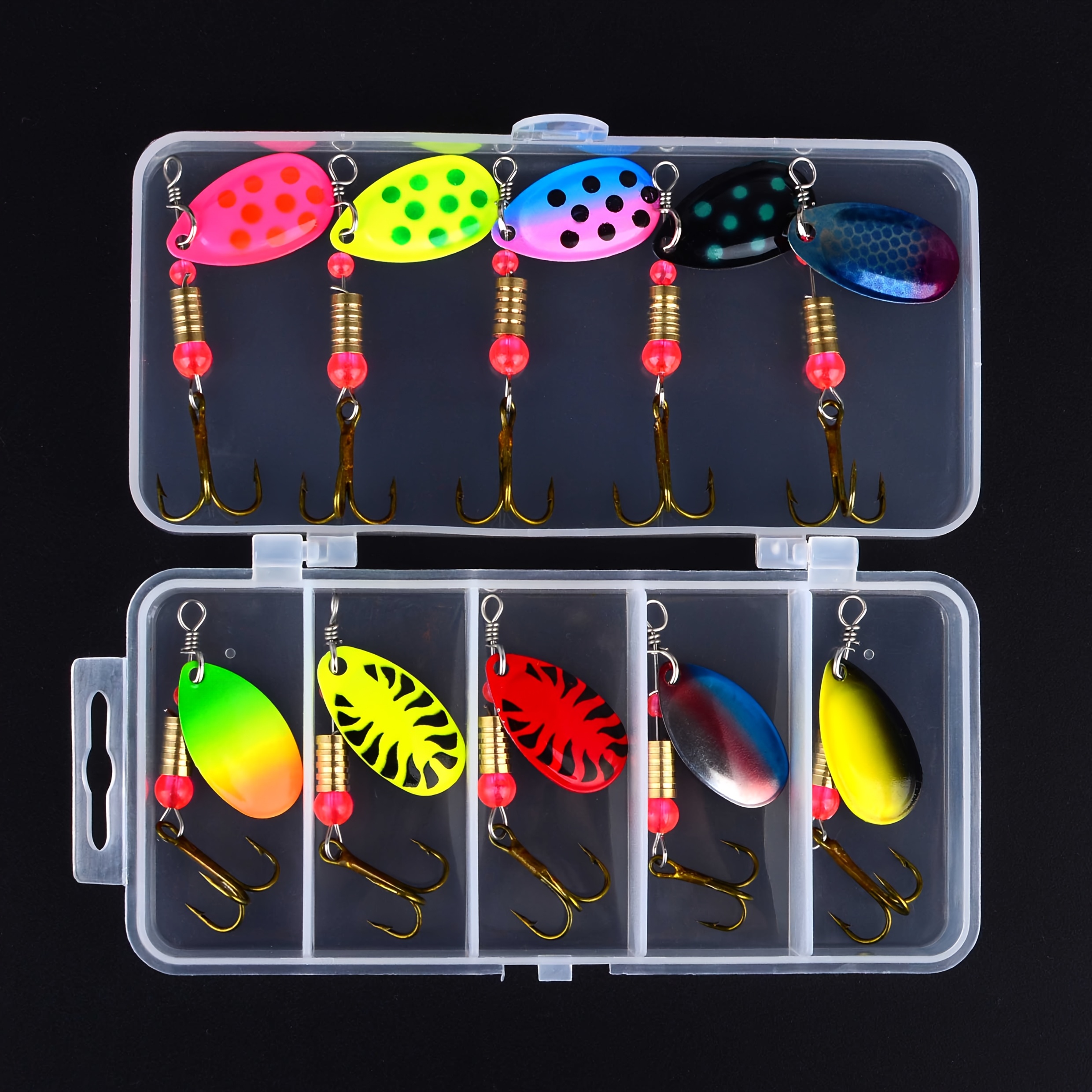E-shop 10 Stück/Box Angelköder Metall Löffel Spinner Löffelköder Crankbaits Wobbler Hecht Kunstköder
