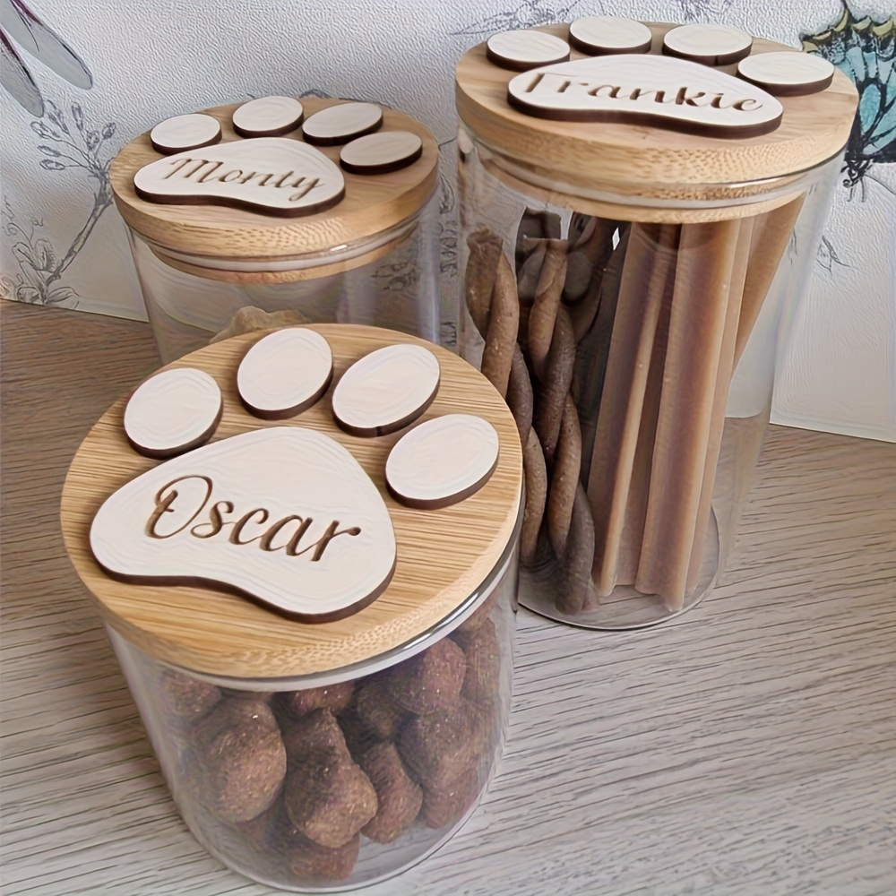 Personalized Dog Storage Box with Engraved Paw Print Lid