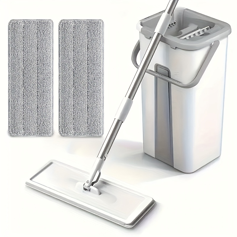 TEMU 1 Household Floor Mop And - Plastic, Space-saving, Easy To Clean, Ideal For Bathroom, Bedroom, Living Room, Kitchen - Essential Cleaning Tool For Home Use