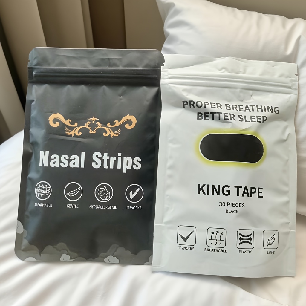 60pcs Deep Sleep Teeth Grinding Tape & 60pcs Enhanced Sticky Sports Nose Patches - Breathable, Strong Hold, Light Beige, Free Removal, for Sleep Apnea, Sensitive, Sleep Apnea Solution, Light Beige Protection, Breathable Material