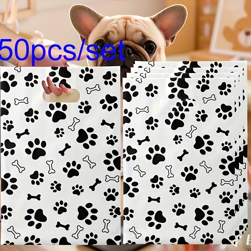 TEMU Small Gift Bags With Cute Puppy - - Lightweight Pp Material, For Pet Birthday Party Favors, Birthday Presents, Treat Bags - - Ideal For Dog