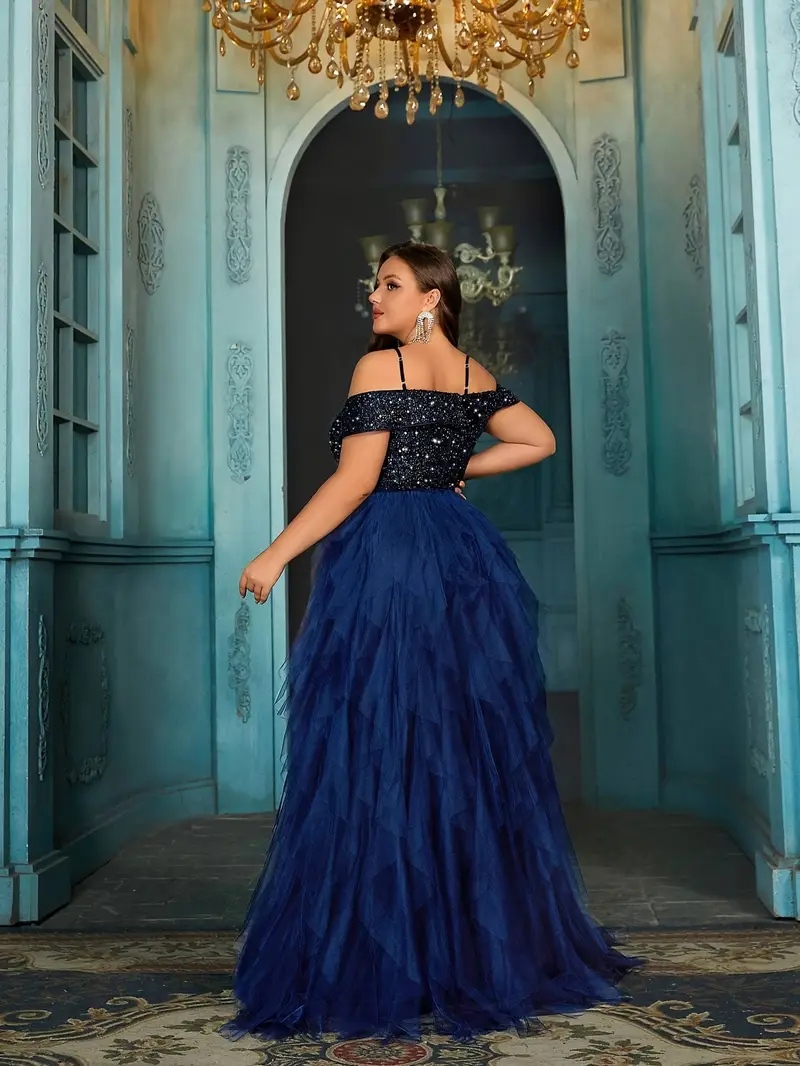 Plus Size - Plus Size - Off-Shoulder Layered Mesh Hem Strapless * Decor Formal Dress Floor-Length Chiffon Evening Dress Bridesmaid Prom Gowns Party Dress Plus Size - Plus Size - Off-Shoulder Layered Mesh Hem Strapless * Decor Formal Dress Floor-Length Chiffon Evening Dress Bridesmaid Prom Gowns Party Dress