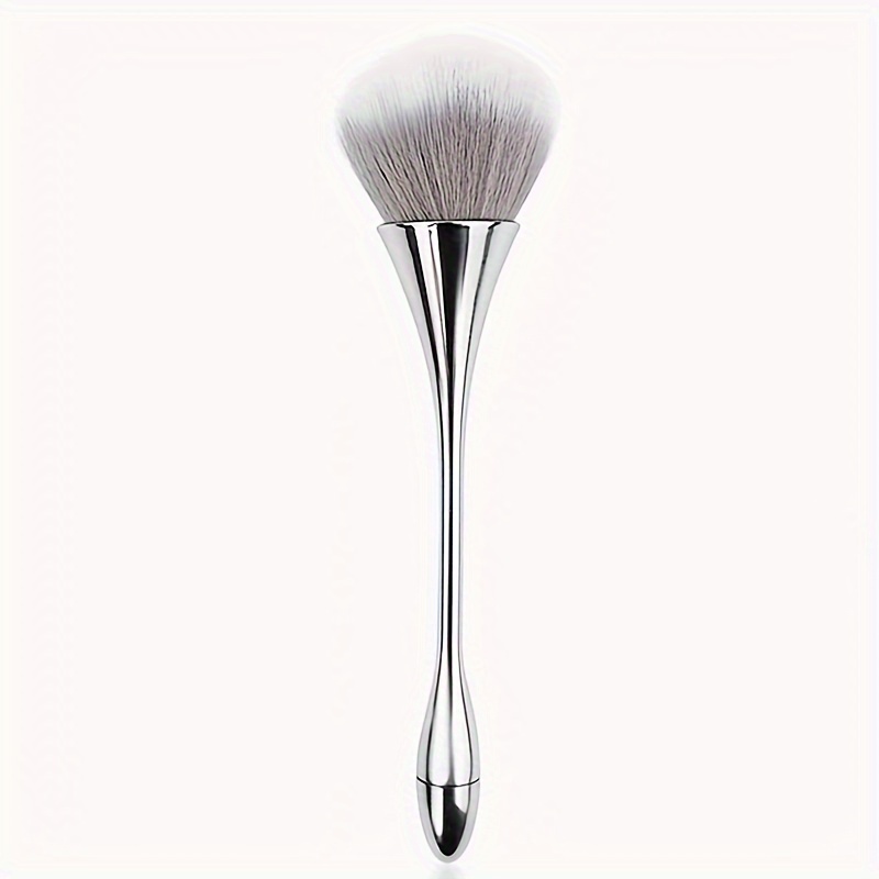 

New Japanese-style Large-diameter Nail Dust Brush Silvery Small Waist Makeup Brush Loose Powder Brush Blush Brush Polishing Tool