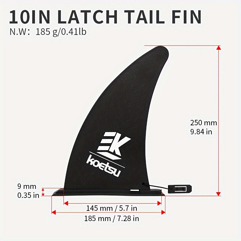 TEMU KOETSU Aileron à glisser pour planche de surf, SUP, paddle board, aileron de course amovible, base d'aileron vendue séparément