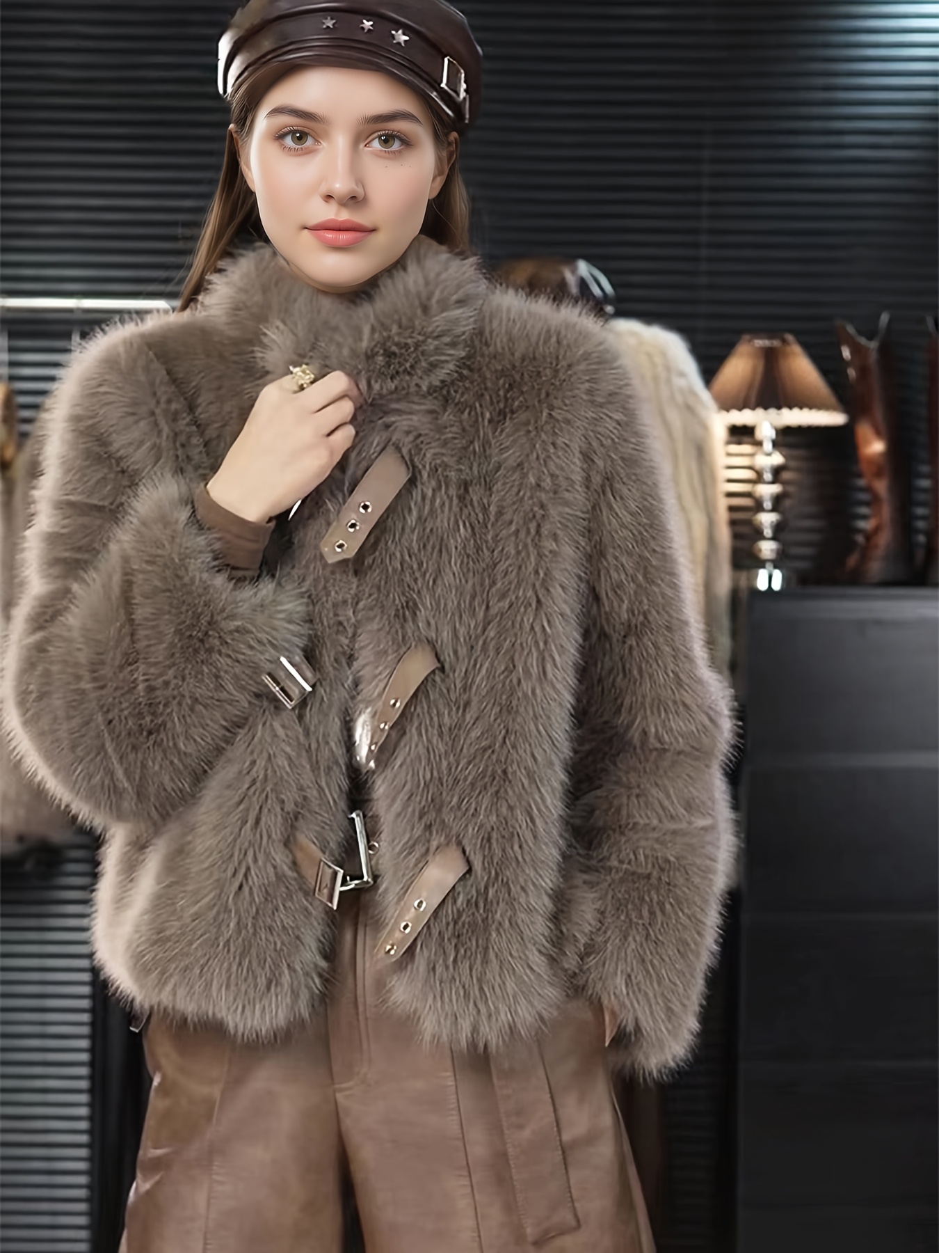 Cappello A Secchiello YEKEYI In Pelliccia Sintetica – Fascia Paraorecchie Elastico – Caldo E Morbido Per Inverno E Sci (Taglia Unica Donna)