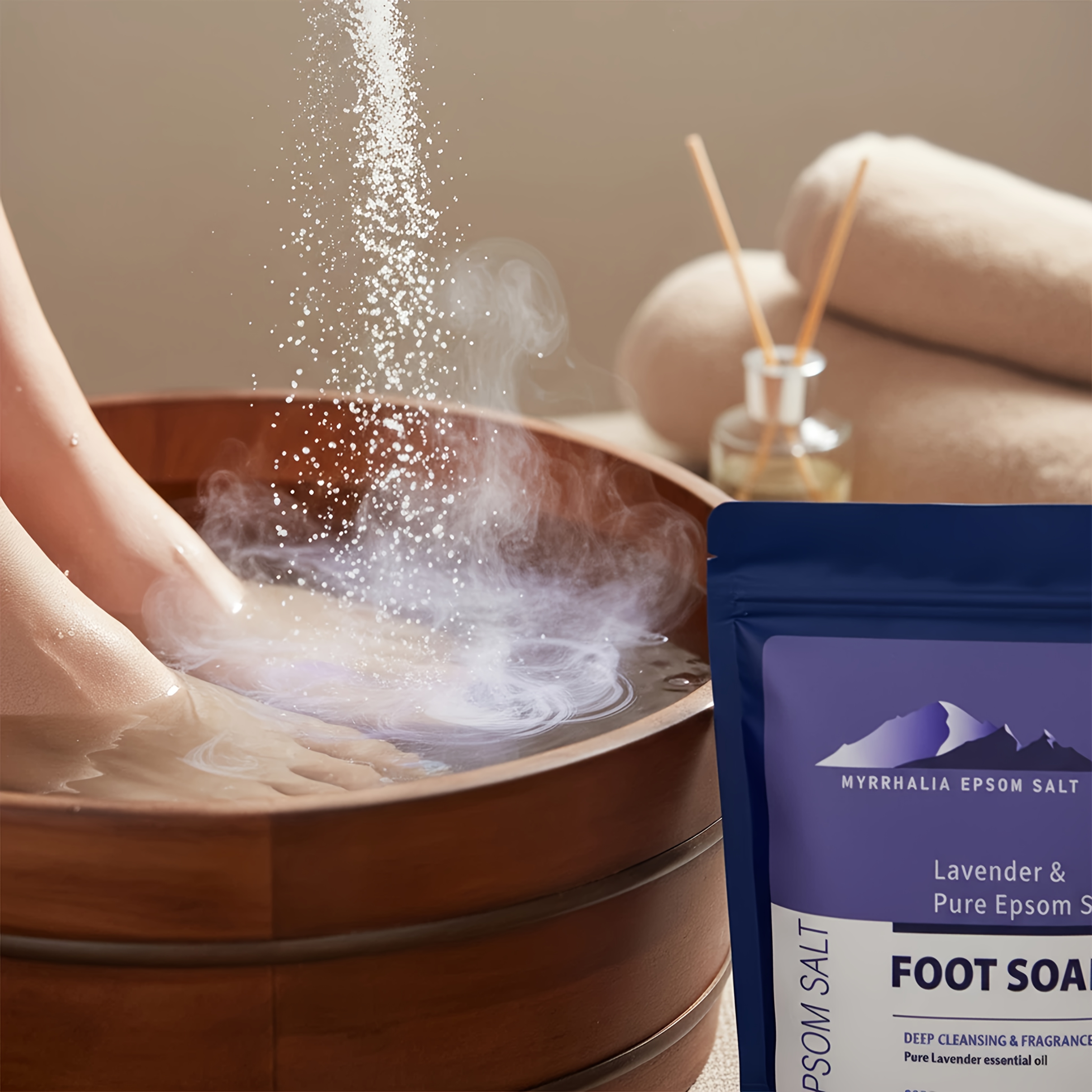 85G Lavender Epsom Salt with Essential Oil for Bath Soak